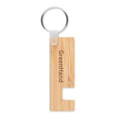 Vue Support et porte-clés en bambou - Gankey de couleur marron| Krokrodeal