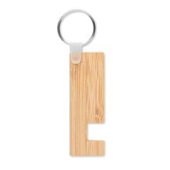 Vue Support et porte-clés en bambou - Gankey de couleur marron| Krokrodeal