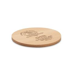 Vue Sous-verre rond en bambou - Bayin de couleur marron| Krokrodeal