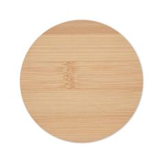 Vue Sous-verre rond en bambou - Bayin de couleur marron| Krokrodeal
