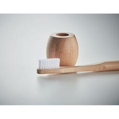 Vue Brosse à dents en bambou - Kuila de couleur marron| Krokrodeal