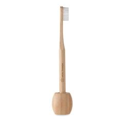 Vue Brosse à dents en bambou - Kuila de couleur marron| Krokrodeal