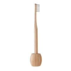 Vue Brosse à dents en bambou - Kuila de couleur marron| Krokrodeal