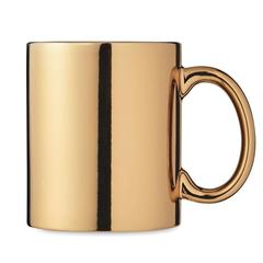 Vue Tasse en céramique métalisée - Holly de couleur jaune| Krokrodeal