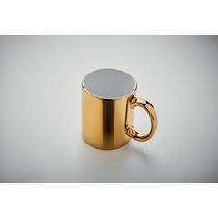 Vue Tasse en céramique métalisée - Holly de couleur jaune| Krokrodeal