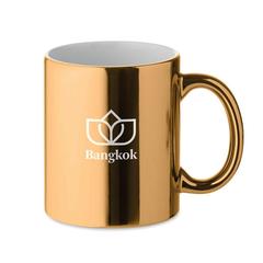 Vue Tasse en céramique métalisée - Holly de couleur jaune| Krokrodeal