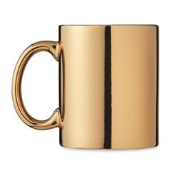 Vue Tasse en céramique métalisée - Holly de couleur jaune| Krokrodeal