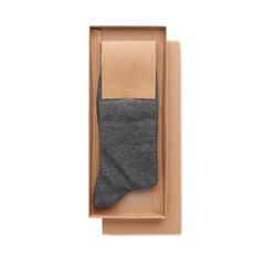 Vue Chaussettes M et boîte cadeau - Tada m de couleur gris| Krokrodeal