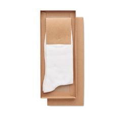 Vue Chaussettes M et boîte cadeau - Tada m de couleur blanc| Krokrodeal