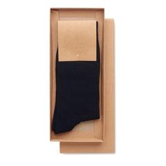 Vue Chaussettes L et boîte cadeau - Tada l de couleur noir| Krokrodeal