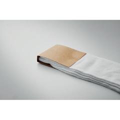 Vue Chaussettes L et boîte cadeau - Tada l de couleur blanc| Krokrodeal