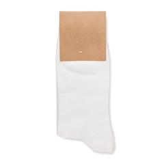 Vue Chaussettes L et boîte cadeau - Tada l de couleur blanc| Krokrodeal