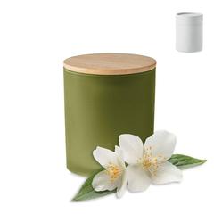 Vue Bougie en cire végétale 120 gr - Keops small de couleur vert| Krokrodeal