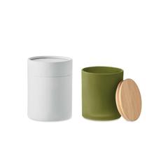 Vue Bougie en cire végétale 120 gr - Keops small de couleur vert| Krokrodeal