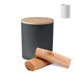 Vue Bougie en cire végétale 120 gr - Keops small de couleur noir| Krokrodeal
