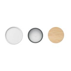Vue Bougie en cire végétale 120 gr - Keops small de couleur noir| Krokrodeal