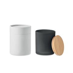 Vue Bougie en cire végétale 120 gr - Keops small de couleur noir| Krokrodeal