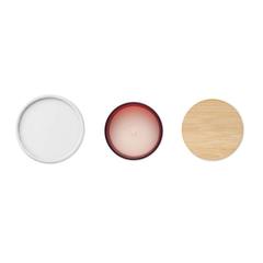 Vue Bougie en cire végétale 120 gr - Keops small de couleur rouge| Krokrodeal