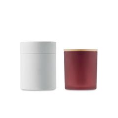 Vue Bougie en cire végétale 120 gr - Keops small de couleur rouge| Krokrodeal