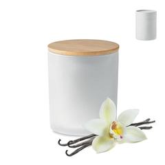 Vue Bougie en cire végétale 120 gr - Keops small de couleur blanc| Krokrodeal