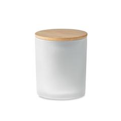 Vue Bougie en cire végétale 120 gr - Keops small de couleur blanc| Krokrodeal