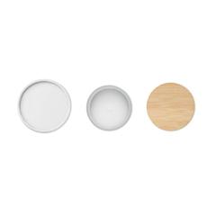 Vue Bougie en cire végétale 120 gr - Keops small de couleur blanc| Krokrodeal