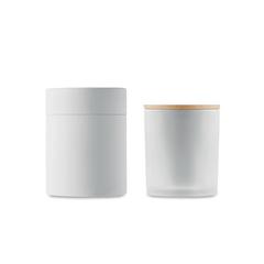 Vue Bougie en cire végétale 120 gr - Keops small de couleur blanc| Krokrodeal