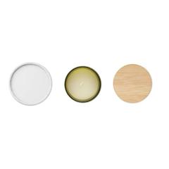 Vue Bougie en cire végétale 200 gr - Keops medium de couleur vert| Krokrodeal