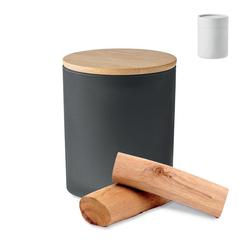 Vue Bougie en cire végétale 200 gr - Keops medium de couleur noir| Krokrodeal