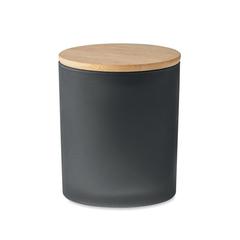 Vue Bougie en cire végétale 200 gr - Keops medium de couleur noir| Krokrodeal