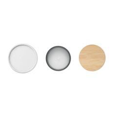 Vue Bougie en cire végétale 200 gr - Keops medium de couleur noir| Krokrodeal