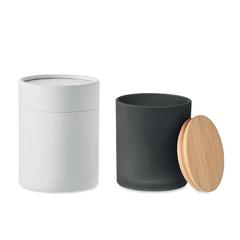Vue Bougie en cire végétale 200 gr - Keops medium de couleur noir| Krokrodeal