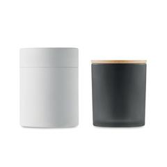Vue Bougie en cire végétale 200 gr - Keops medium de couleur noir| Krokrodeal