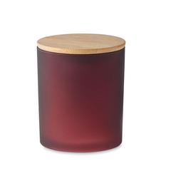 Vue Bougie en cire végétale 200 gr - Keops medium de couleur rouge| Krokrodeal
