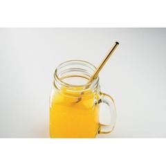 Vue Paille et brossettes en acier - Cold straw colour de couleur jaune| Krokrodeal