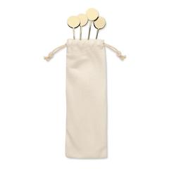 Vue Set de touilleurs en acier inox - Tamango de couleur jaune| Krokrodeal