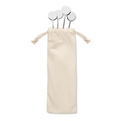 Vue Set de touilleurs en acier inox - Tamango de couleur gris| Krokrodeal