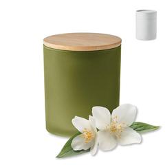 Vue Bougie en cire végétale 280 gr - Keops large de couleur vert| Krokrodeal