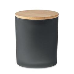 Vue Bougie en cire végétale 280 gr - Keops large de couleur noir| Krokrodeal