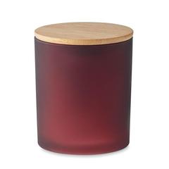 Vue Bougie en cire végétale 280 gr - Keops large de couleur rouge| Krokrodeal