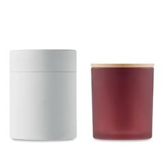 Vue Bougie en cire végétale 280 gr - Keops large de couleur rouge| Krokrodeal