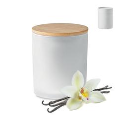 Vue Bougie en cire végétale 280 gr - Keops large de couleur blanc| Krokrodeal