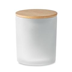 Vue Bougie en cire végétale 280 gr - Keops large de couleur blanc| Krokrodeal