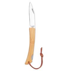 Vue Couteau pliable en bambou - Mansan de couleur marron| Krokrodeal