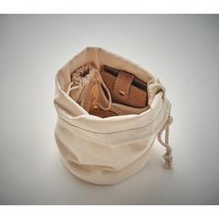 Vue Sac en coton biologique - Diste small de couleur marron| Krokrodeal