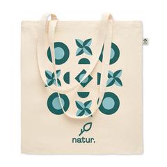 Vue Sac shopping en coton biologiqu - Nuoro de couleur marron| Krokrodeal