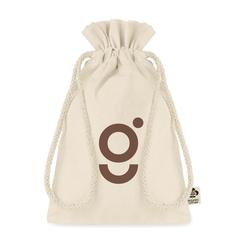 Vue Sac cadeau coton biologique S - Amber small de couleur marron| Krokrodeal