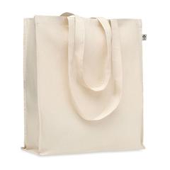 Vue Sac shopping en coton biologiqu - Trapani de couleur marron| Krokrodeal