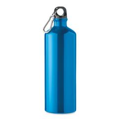 Vue Bouteille en aluminium 1L - Moss large de couleur bleu| Krokrodeal