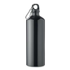 Vue Bouteille en aluminium 1L - Moss large de couleur noir| Krokrodeal